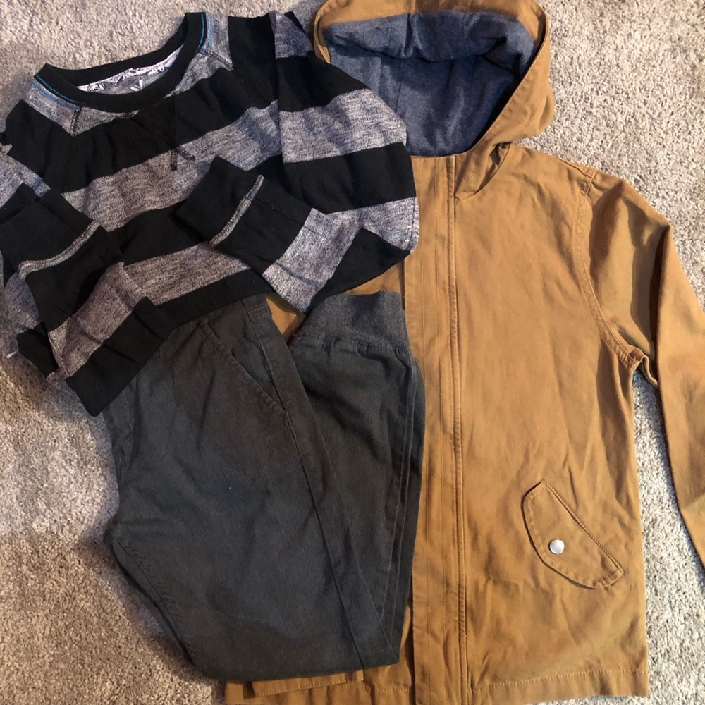 Lot of 3 items jacket, pants, long sleeve top.